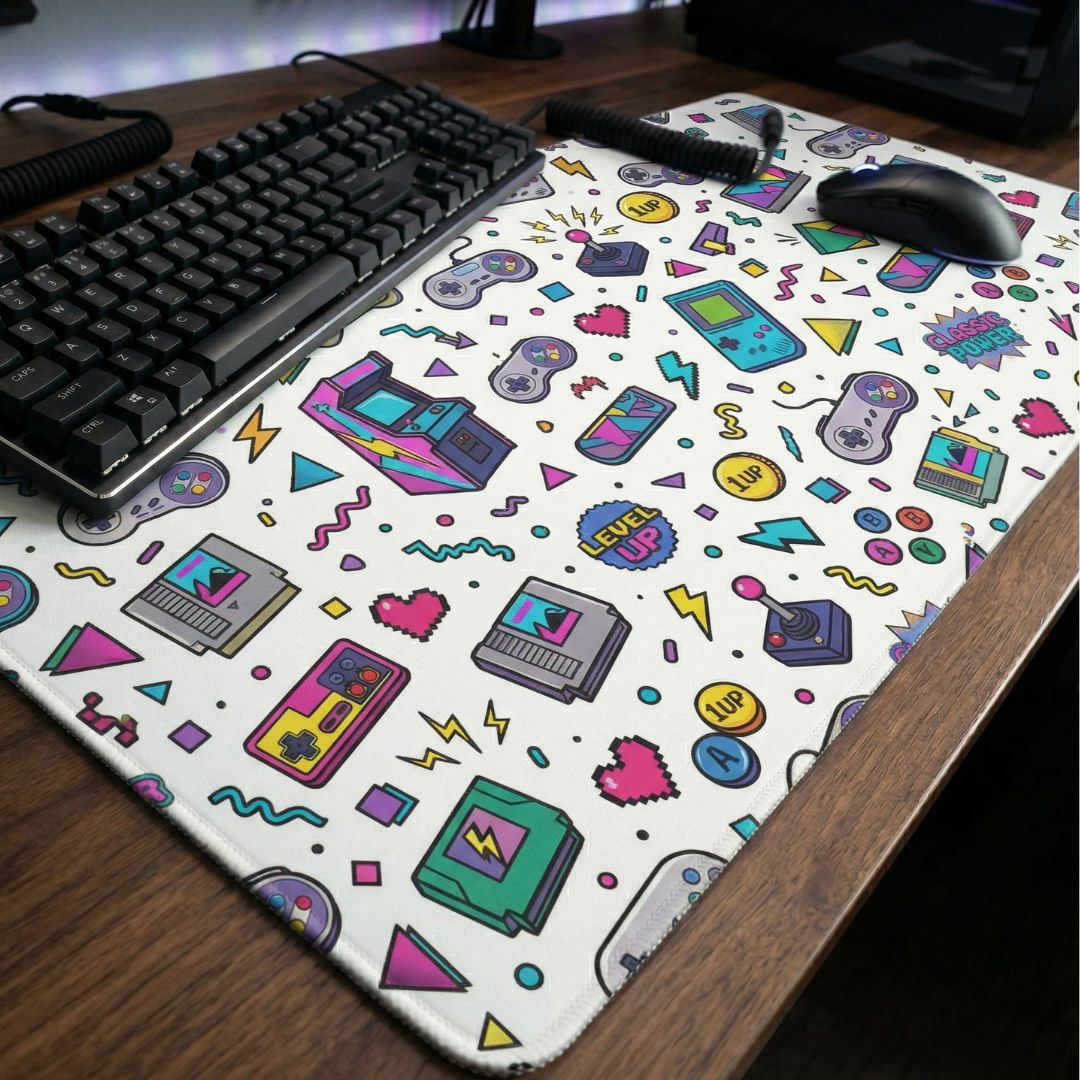 Retro Gaming Desk Mat