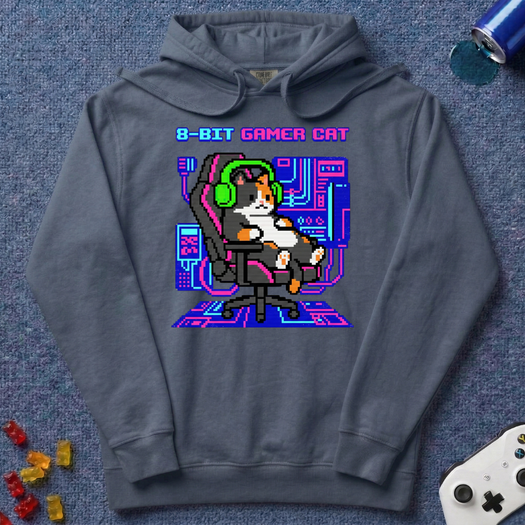 8-Bit Gamer Cat Hoodie
