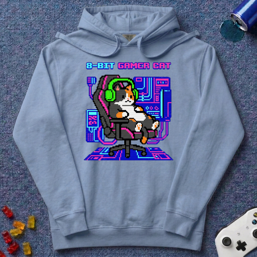 8-Bit Gamer Cat Hoodie
