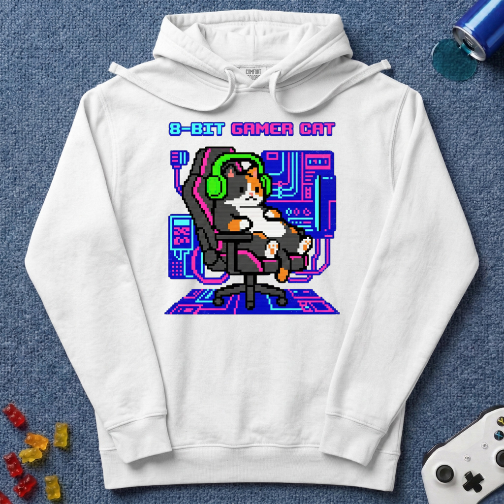 8-Bit Gamer Cat Hoodie