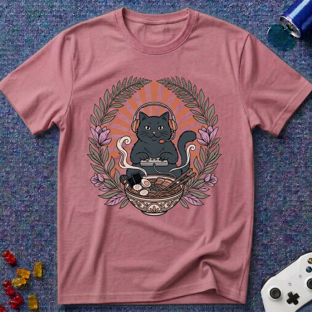 Ramen Gamer Cat T-Shirt