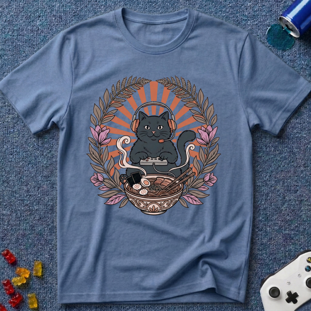 Ramen Gamer Cat T-Shirt