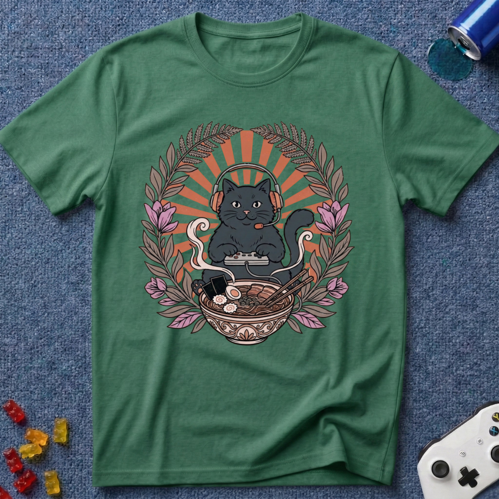 Ramen Gamer Cat T-Shirt