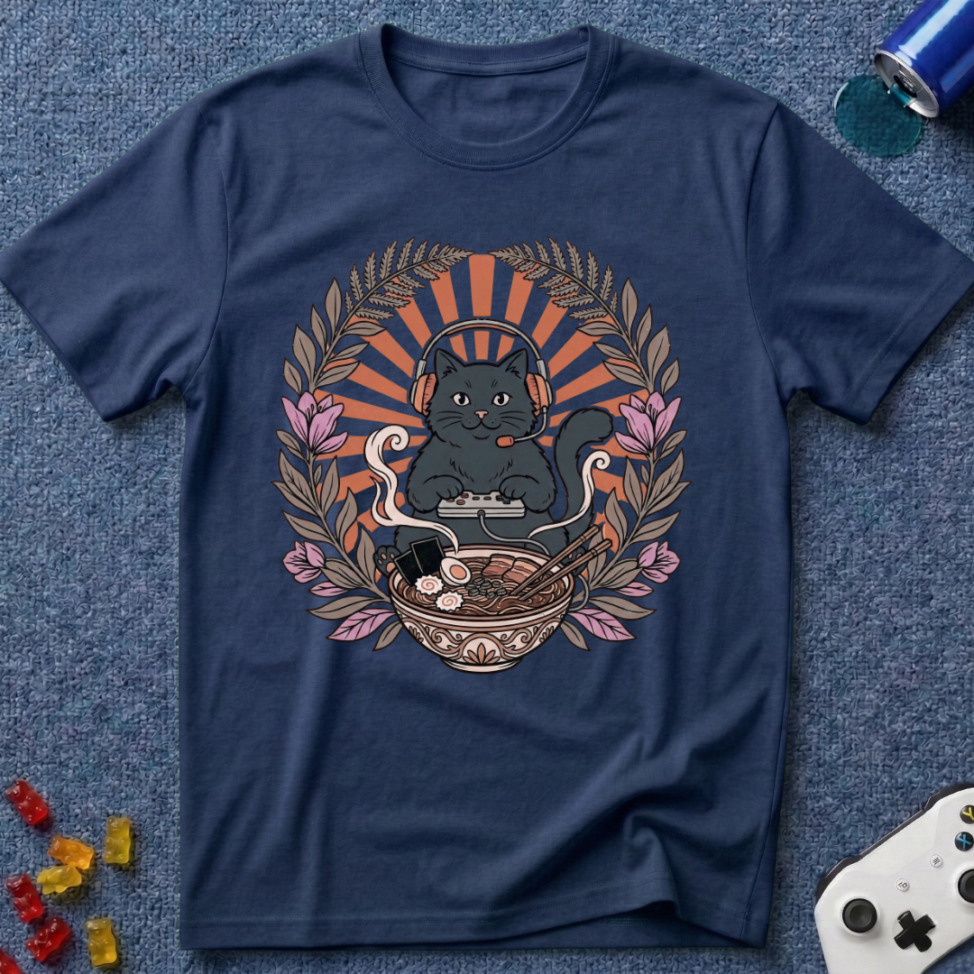 Ramen Gamer Cat T-Shirt