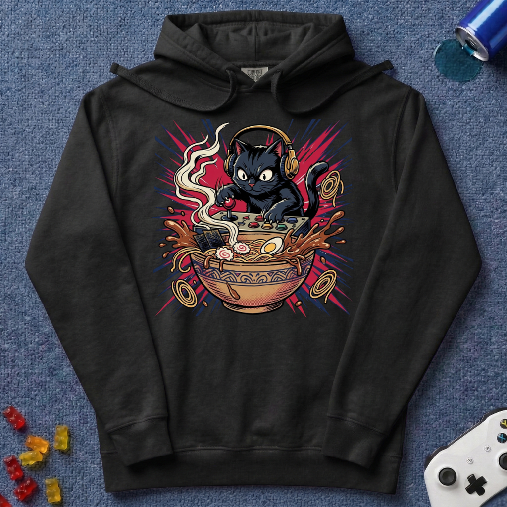Intense Ramen Cat Hoodie