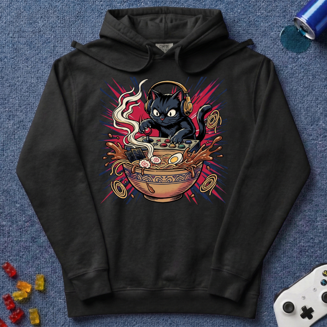 Intense Ramen Cat Hoodie