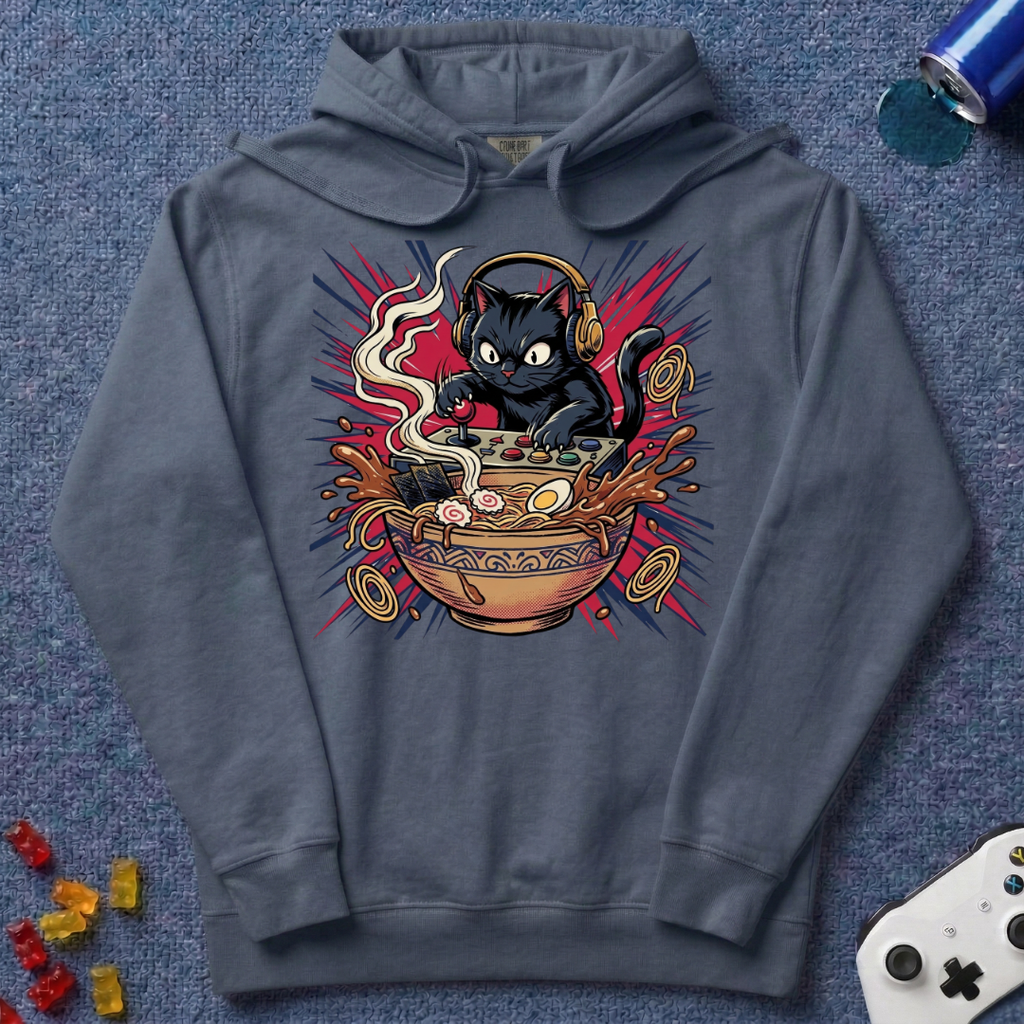 Intense Ramen Cat Hoodie