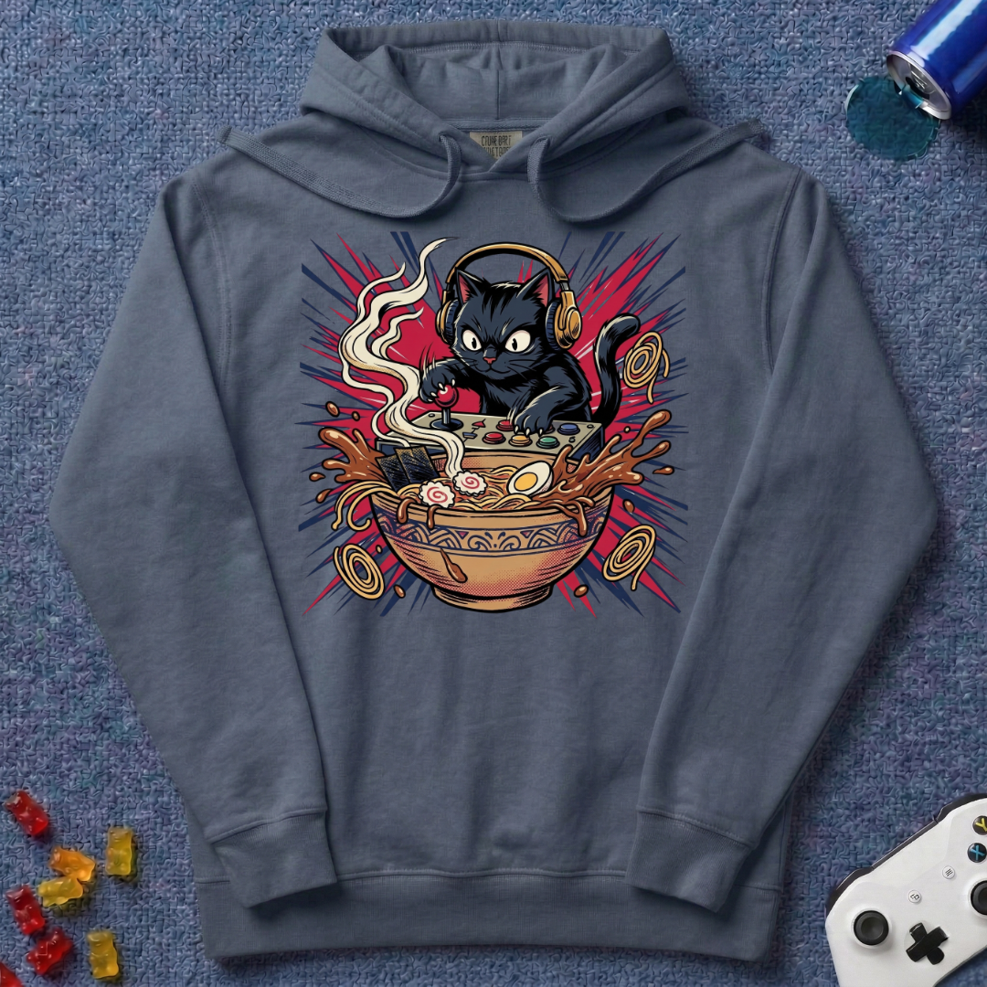 Intense Ramen Cat Hoodie