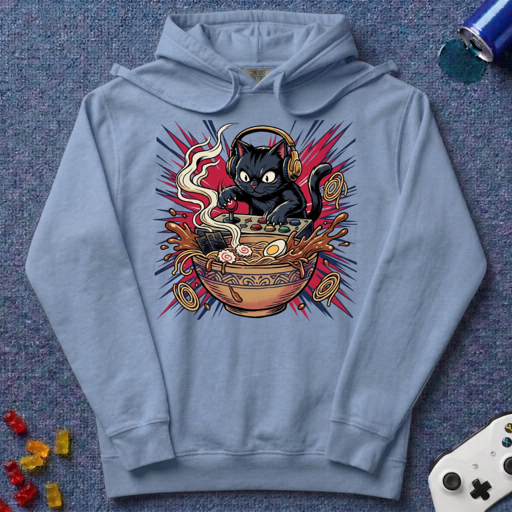Intense Ramen Cat Hoodie