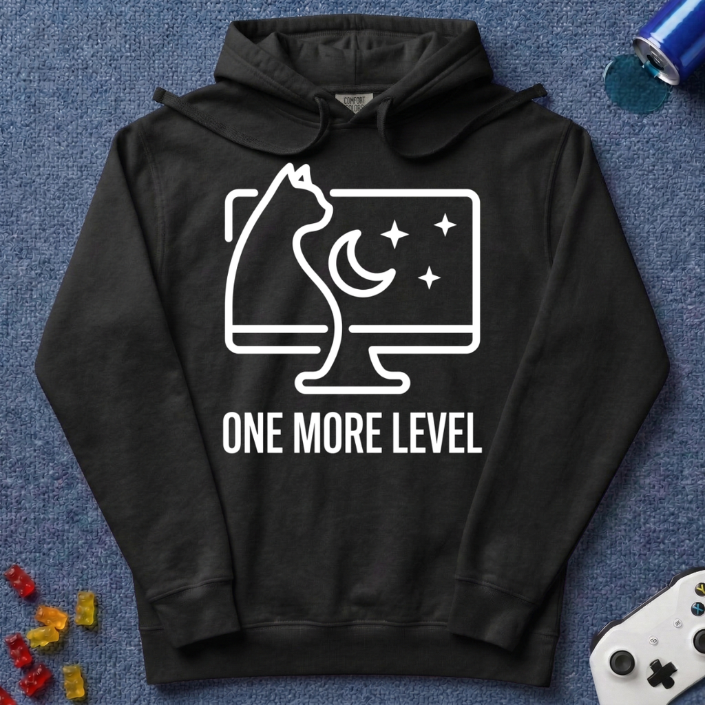 One More Level Line Art Hoodie