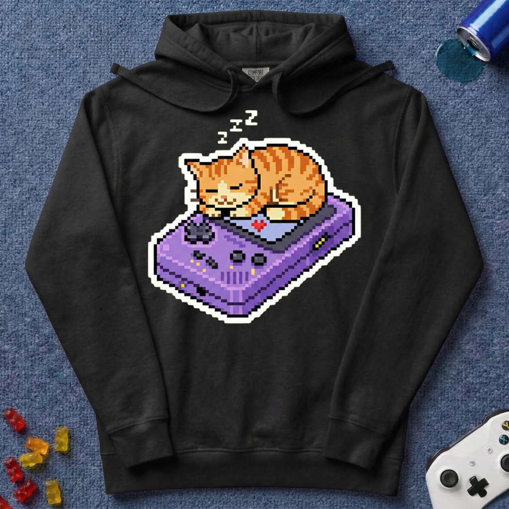 Snoozing On 8-Bit Hoodie