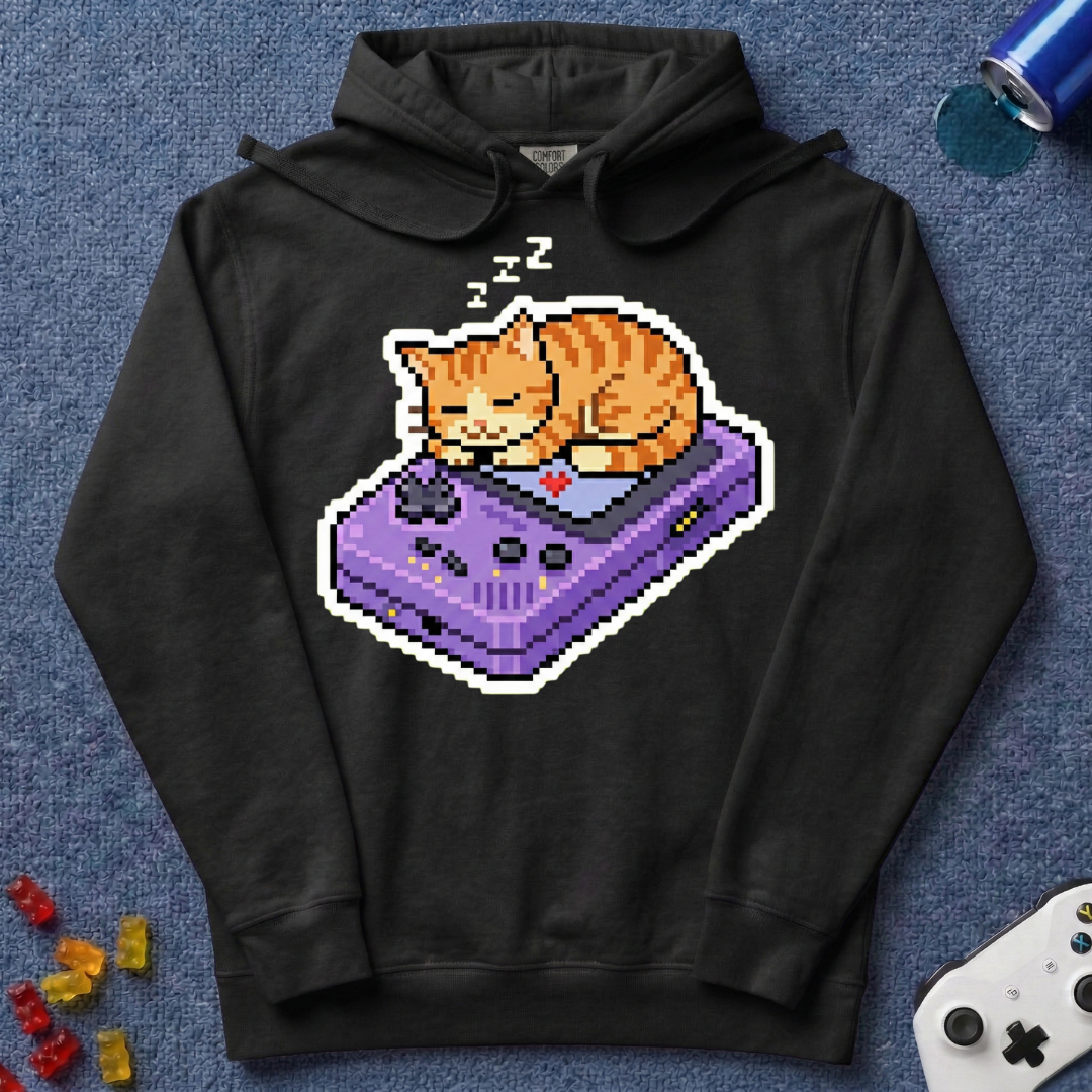 Snoozing On 8-Bit Hoodie