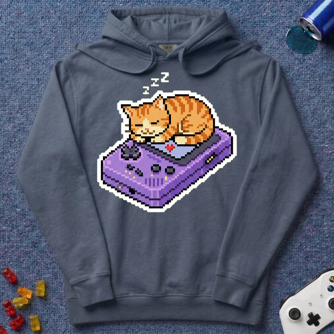 Snoozing On 8-Bit Hoodie