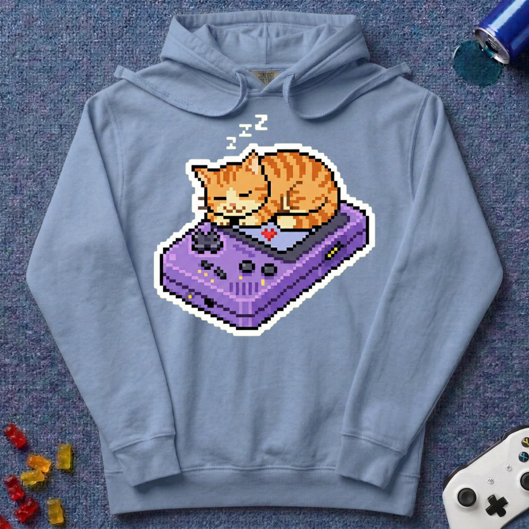 Snoozing On 8-Bit Hoodie