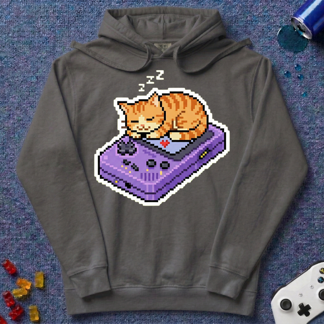 Snoozing On 8-Bit Hoodie