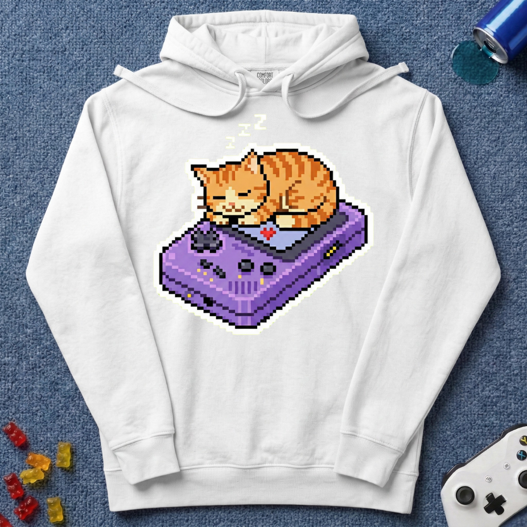 Snoozing On 8-Bit Hoodie