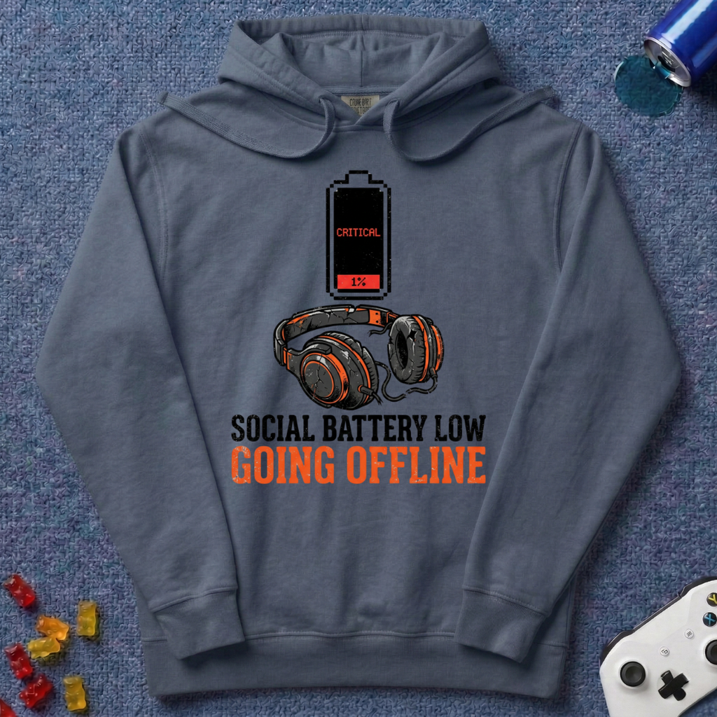 Social Battery Low Hoodie