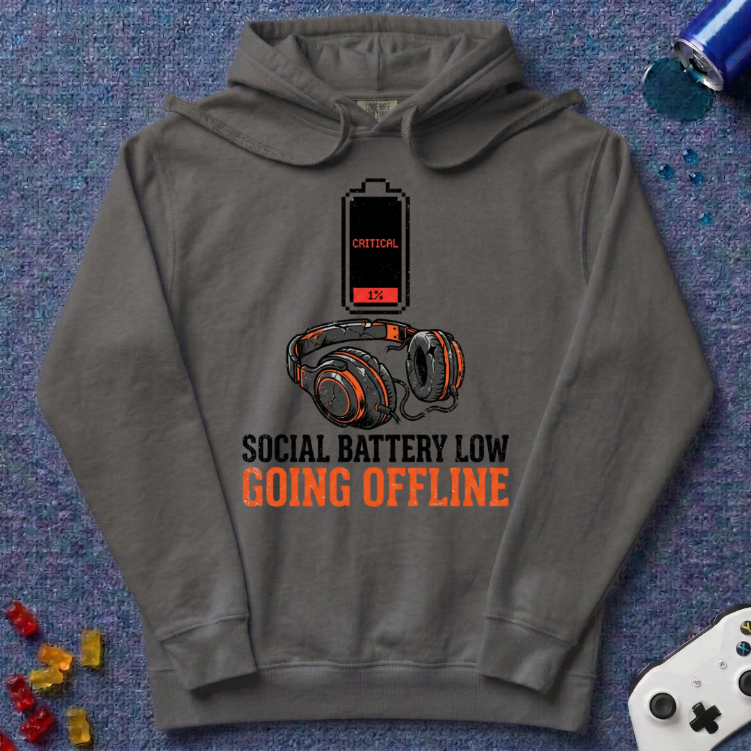 Social Battery Low Hoodie