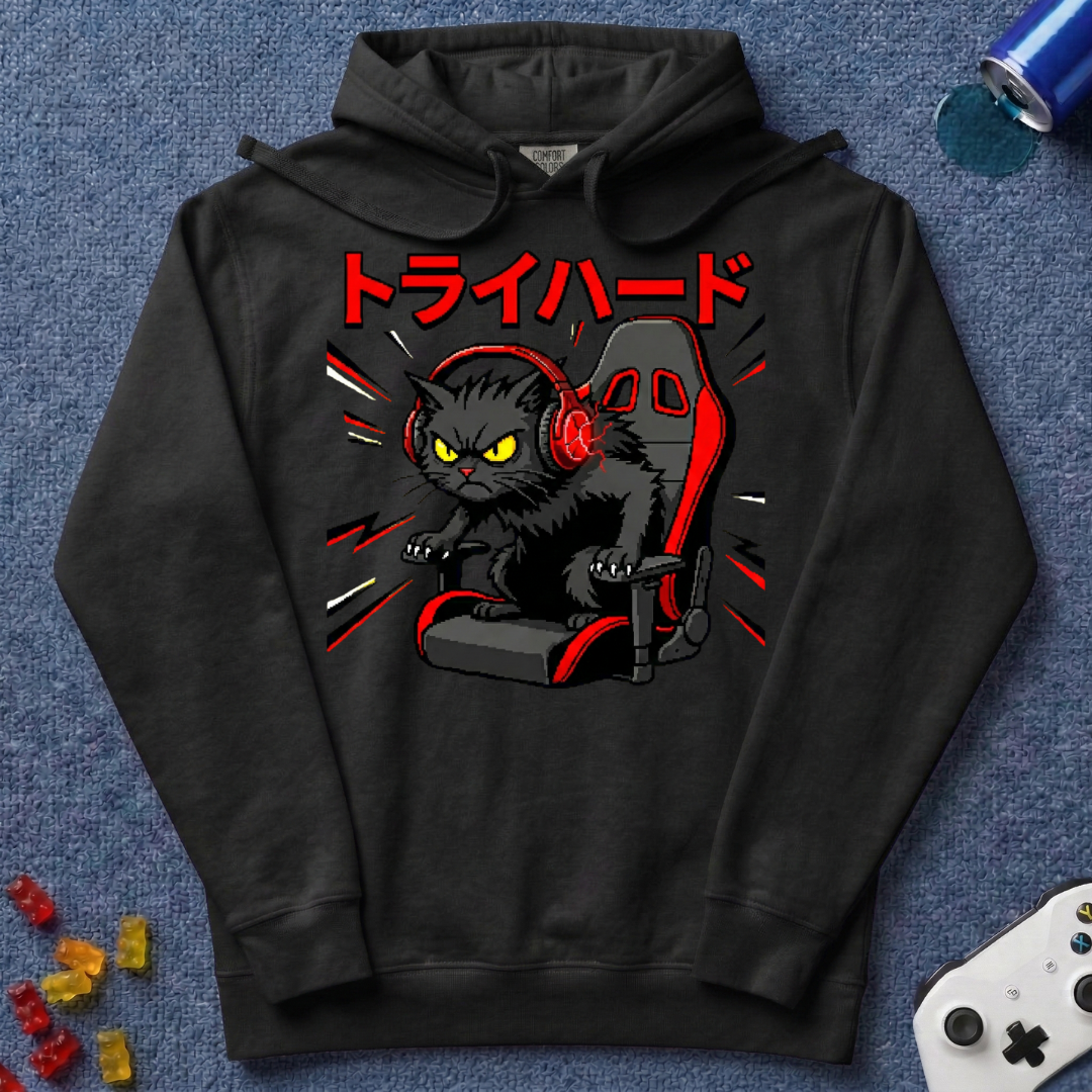 Try Hard Cat Hoodie
