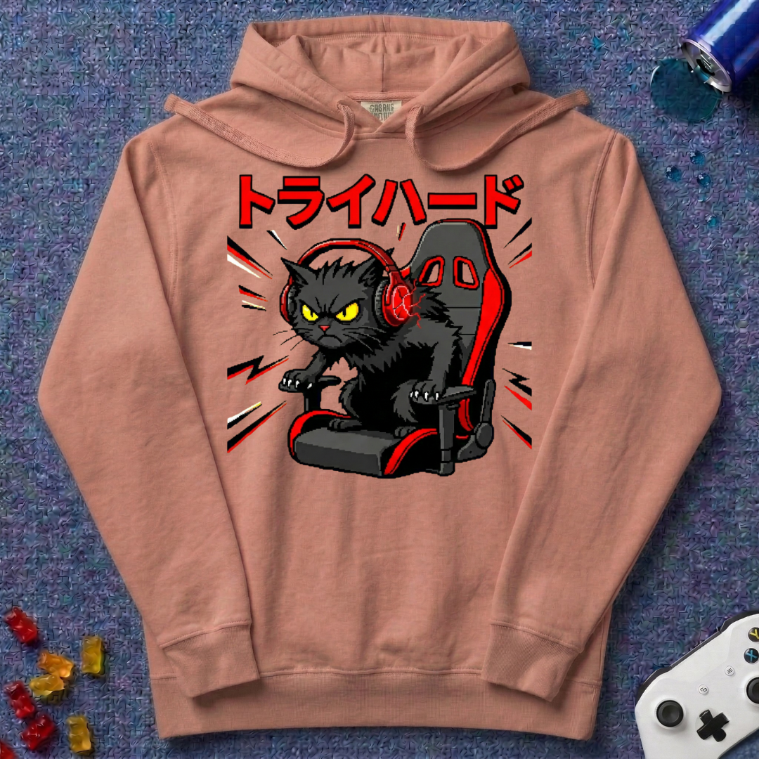 Try Hard Cat Hoodie