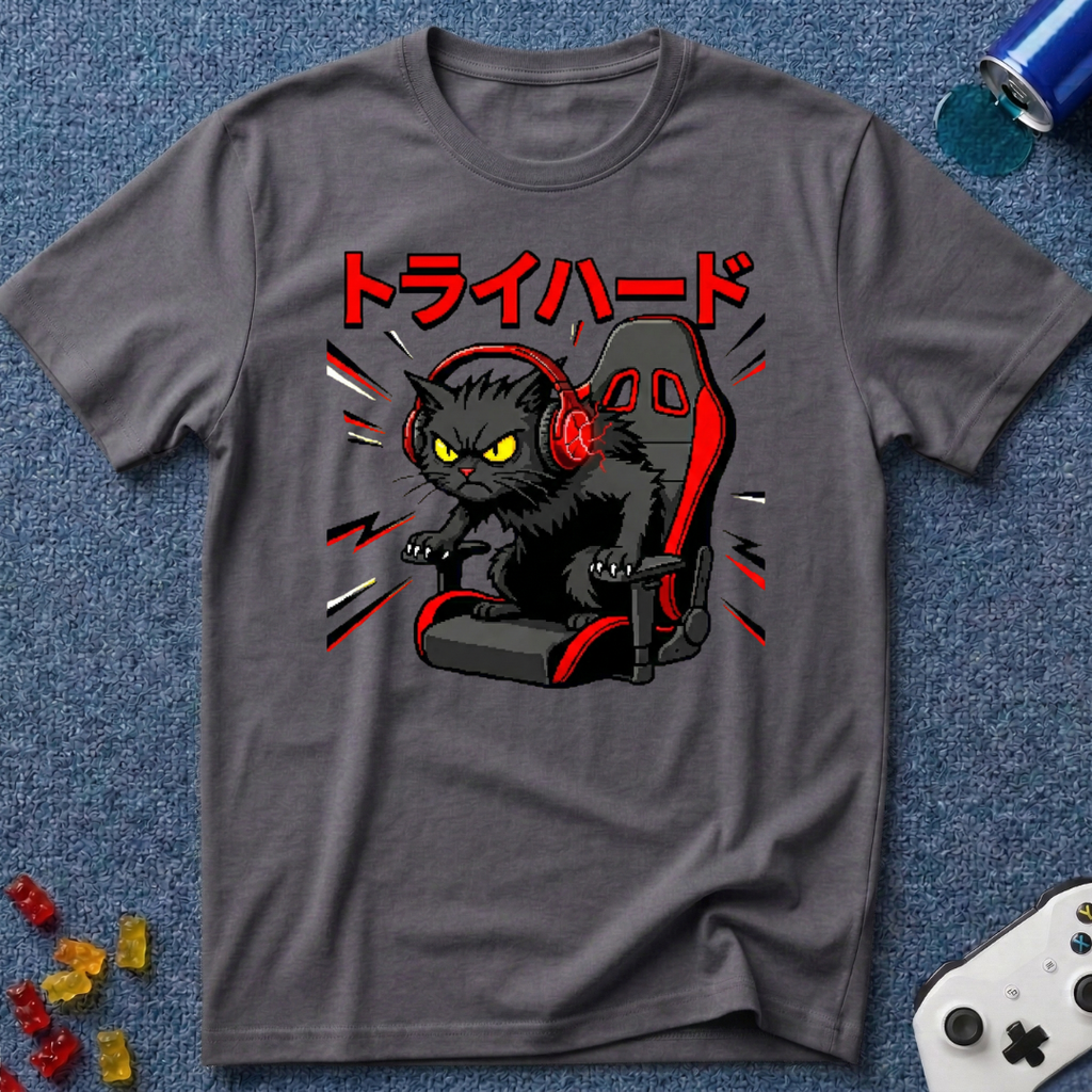 Try Hard Cat T-Shirt