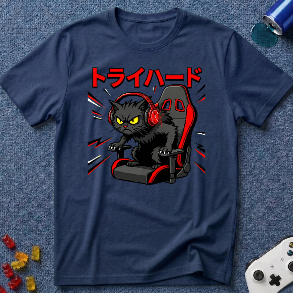 Try Hard Cat T-Shirt